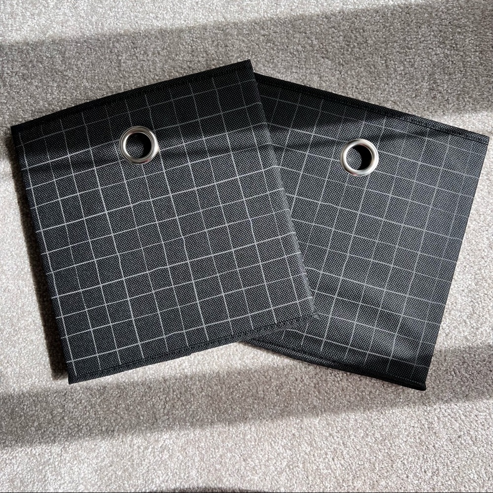 2 Matching Fabric Cube Storage Bins